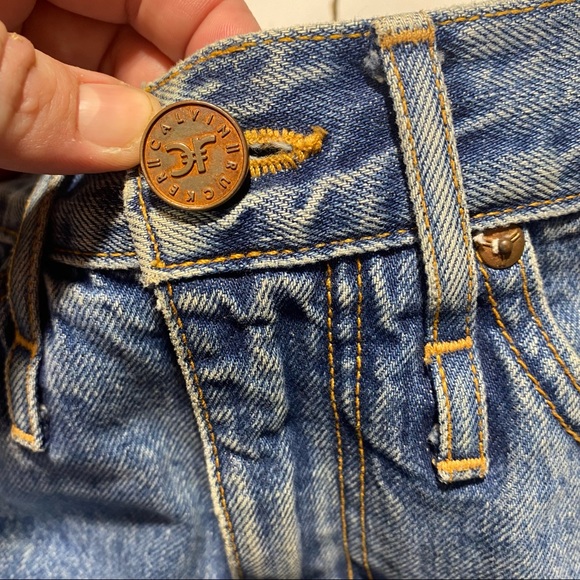 Calvin Rucker Rebel Selvage High Vintage Straight 100% Cotton Raw Hem Jeans 27 - Picture 9 of 15